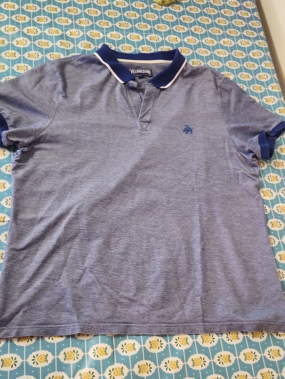 Vilebrequin Polo Shirt Men Medium Blue Athleisure golf activewear